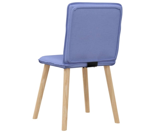 Sillas de comedor 4 uds tela azul jeans