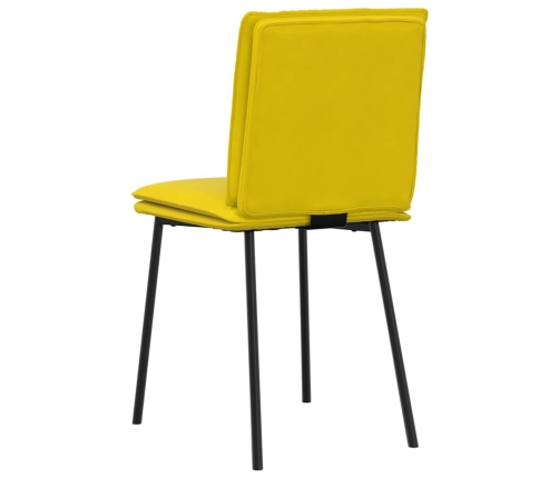 Sillas de comedor 4 unidades terciopelo amarillo