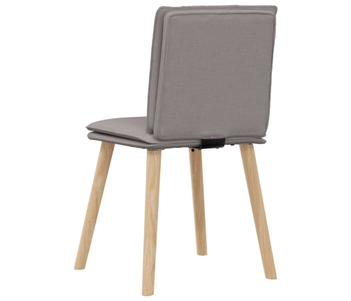 Sillas de comedor 4 unidades tela taupe