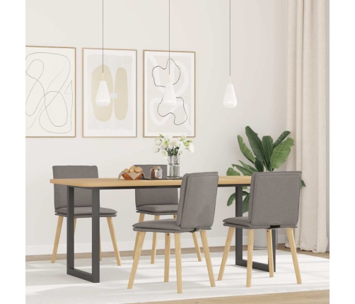 Sillas de comedor 4 unidades tela taupe