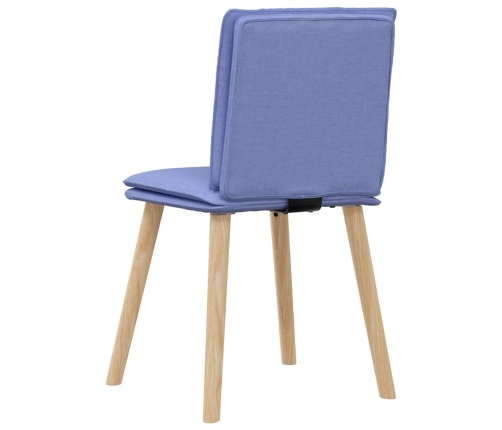 Sillas de comedor 4 uds tela azul jeans