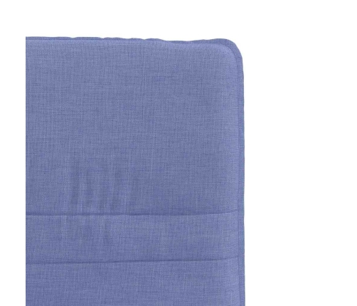 Sillas de comedor 4 uds tela azul jeans