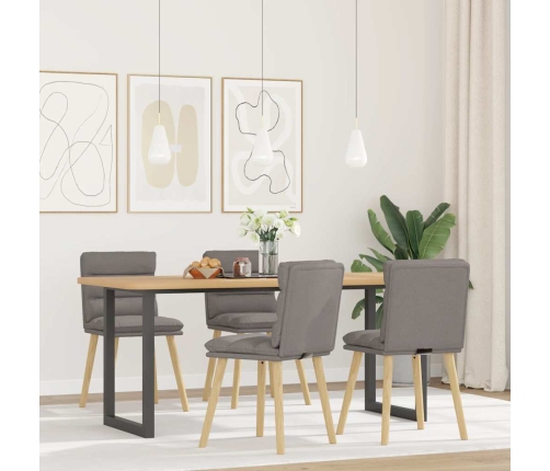 Sillas de comedor 4 unidades tela taupe