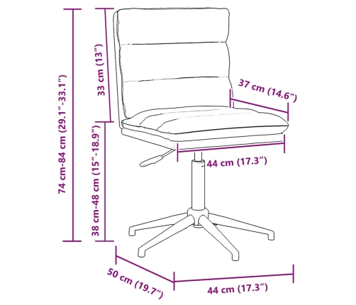 Sillas de comedor 2 unidades cuero sintético gris