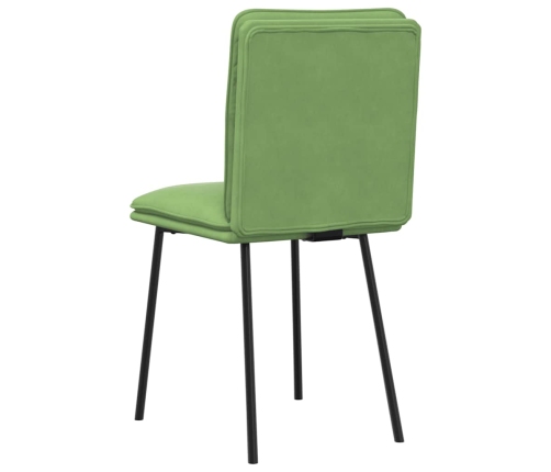 Sillas de comedor 4 unidades terciopelo verde claro