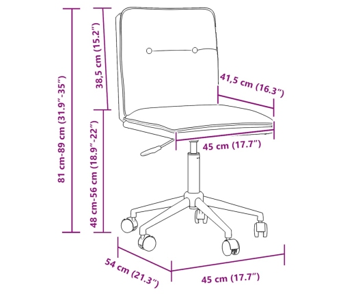 Sillas de comedor 2 unidades cuero sintético gris