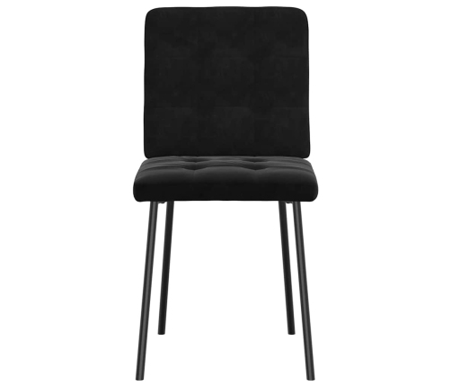 Silla de comedor 6 unidades terciopelo negro