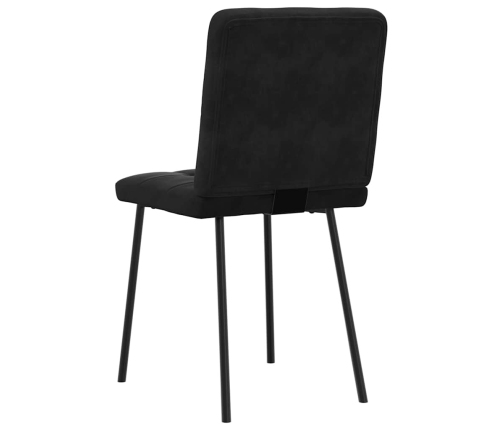 Silla de comedor 6 unidades terciopelo negro