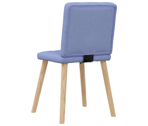 Sillas de comedor 6 uds tela azul jeans