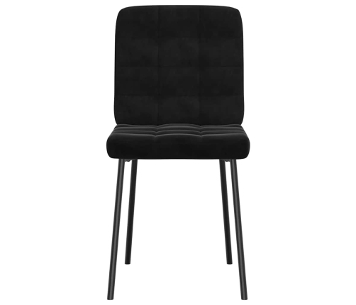 Silla de comedor 6 unidades terciopelo negro