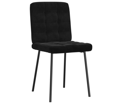 Silla de comedor 6 unidades terciopelo negro