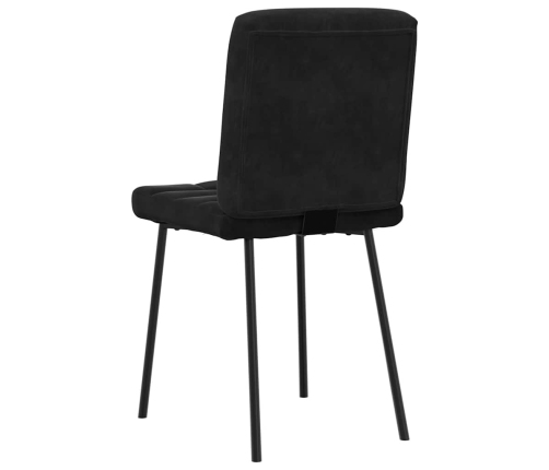 Silla de comedor 6 unidades terciopelo negro