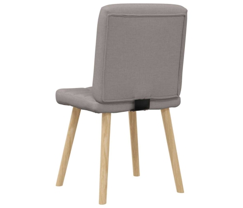 Sillas de comedor 6 unidades de tela gris taupe