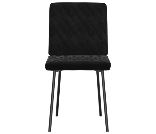 Silla de comedor 6 unidades terciopelo negro