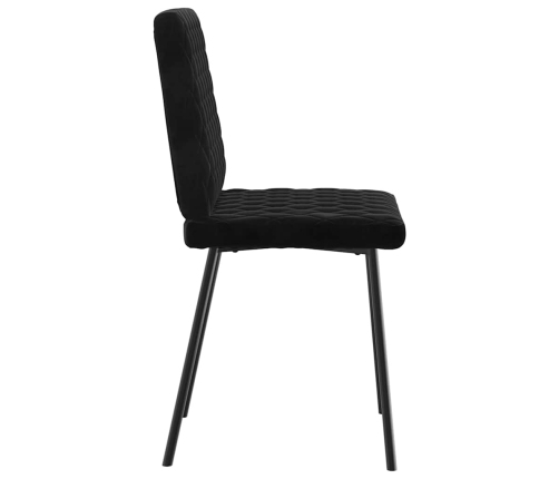 Silla de comedor 6 unidades terciopelo negro