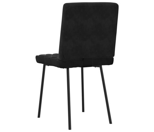 Silla de comedor 6 unidades terciopelo negro