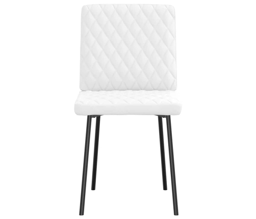 Sillas de comedor 6 uds cuero sintético blanco