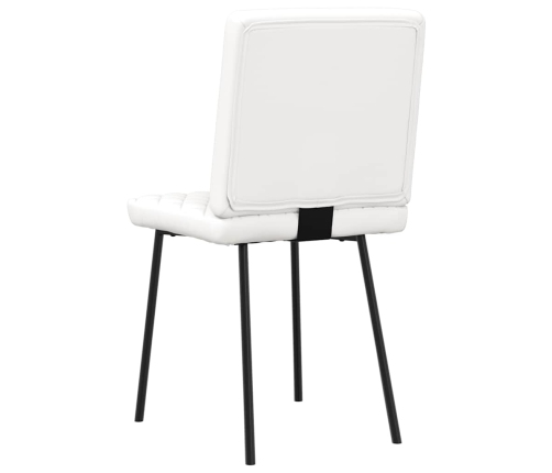 Sillas de comedor 6 uds cuero sintético blanco