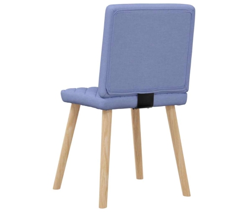 Sillas de comedor 6 uds tela azul jeans