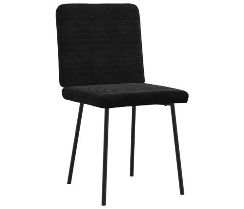 Silla de comedor 6 unidades terciopelo negro