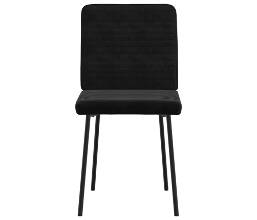 Silla de comedor 6 unidades terciopelo negro