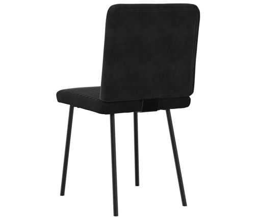 Silla de comedor 6 unidades terciopelo negro