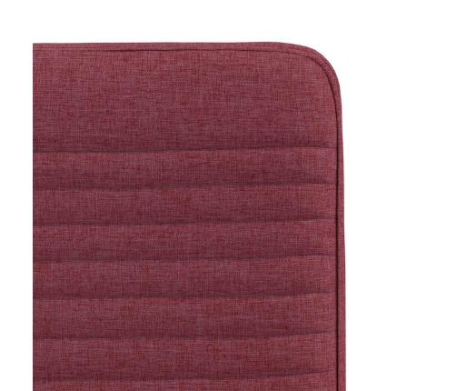 Sillas de comedor 6 unidades tela rojo tinto