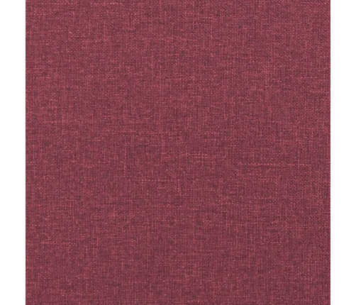 Sillas de comedor 6 unidades tela rojo tinto