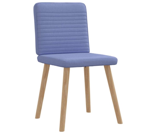 Sillas de comedor 6 uds tela azul jeans