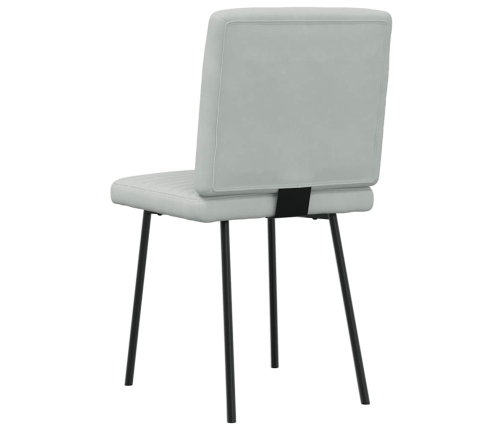 Sillas de comedor giratorias 6 uds terciopelo gris claro