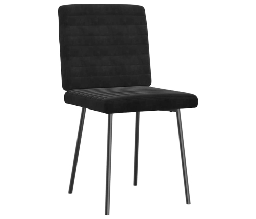 Silla de comedor 6 unidades terciopelo negro