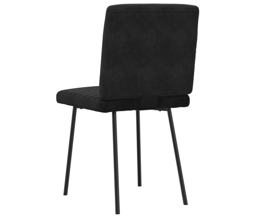 Silla de comedor 6 unidades terciopelo negro