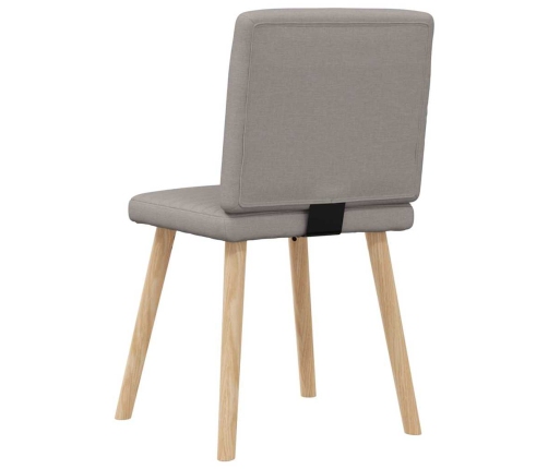 Sillas de comedor 6 unidades de tela gris taupe