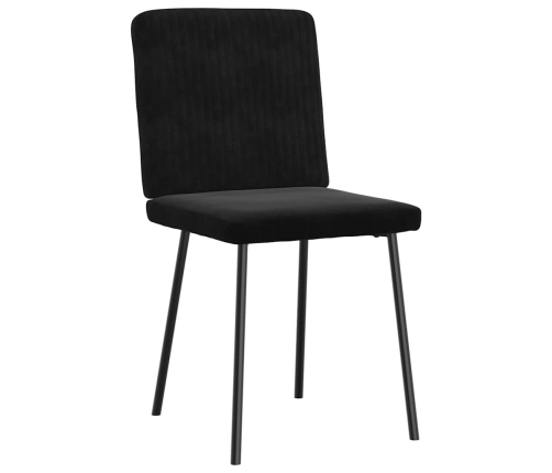 Silla de comedor 6 unidades terciopelo negro