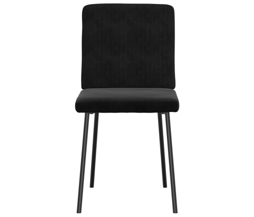 Silla de comedor 6 unidades terciopelo negro