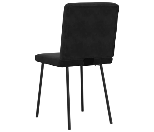 Silla de comedor 6 unidades terciopelo negro