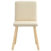 Sillas de comedor 6 unidades tela color crema
