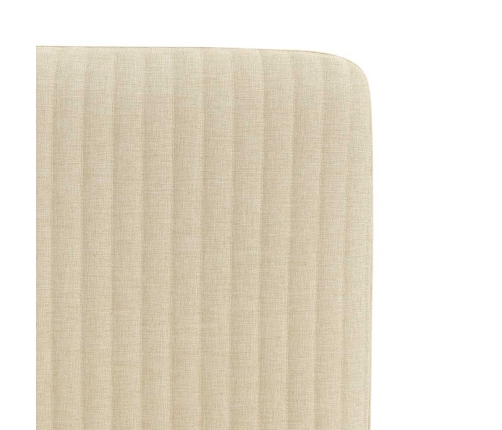 Sillas de comedor 6 unidades tela color crema