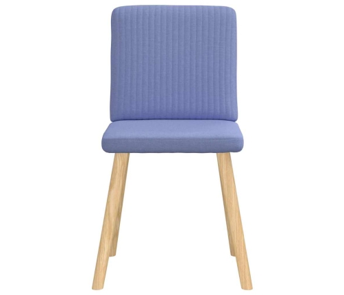 Sillas de comedor 6 uds tela azul jeans