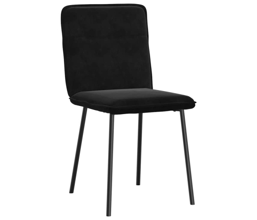 Silla de comedor 6 unidades terciopelo negro