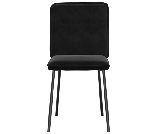 Silla de comedor 6 unidades terciopelo negro