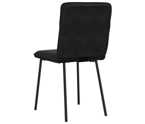 Silla de comedor 6 unidades terciopelo negro