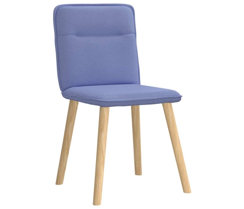 Sillas de comedor 6 uds tela azul jeans