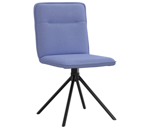 Sillas de comedor 6 uds tela azul jeans