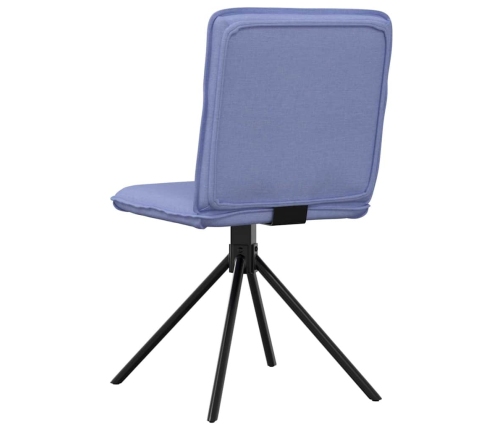 Sillas de comedor 6 uds tela azul jeans