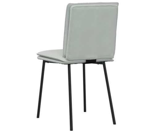 Sillas de comedor giratorias 6 uds terciopelo gris claro