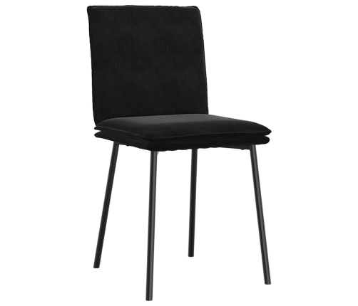 Silla de comedor 6 unidades terciopelo negro