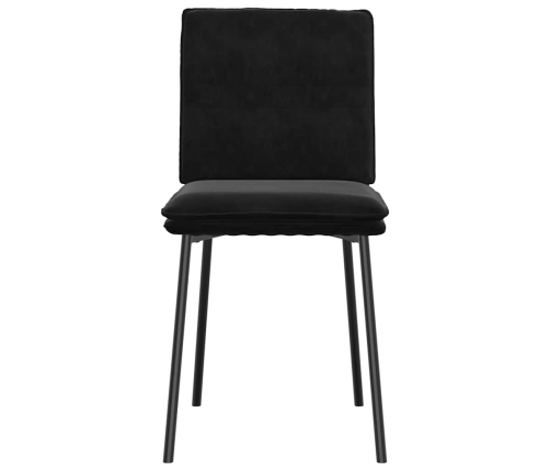 Silla de comedor 6 unidades terciopelo negro