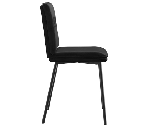 Silla de comedor 6 unidades terciopelo negro