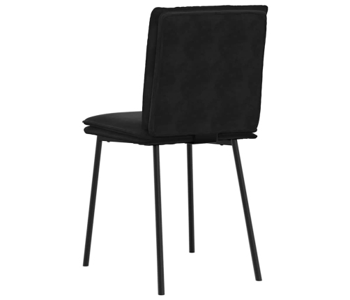 Silla de comedor 6 unidades terciopelo negro